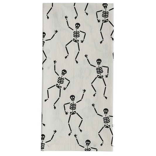 Park Designs Skeletons Flour Sack Printed Dishtowel - Set of 2