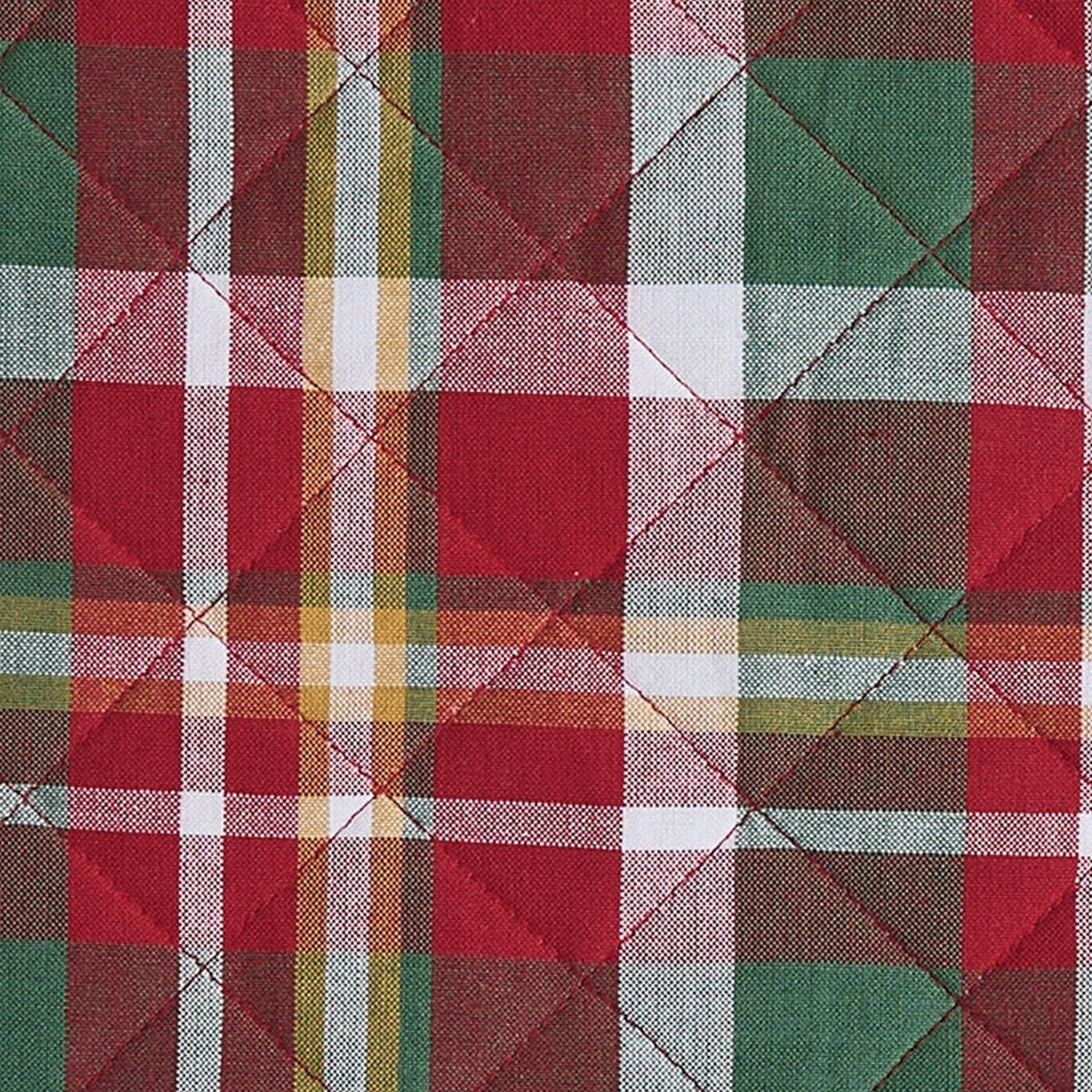 Park Designs Sleigh Bell Plaid Quilted Placemat - Set of 12