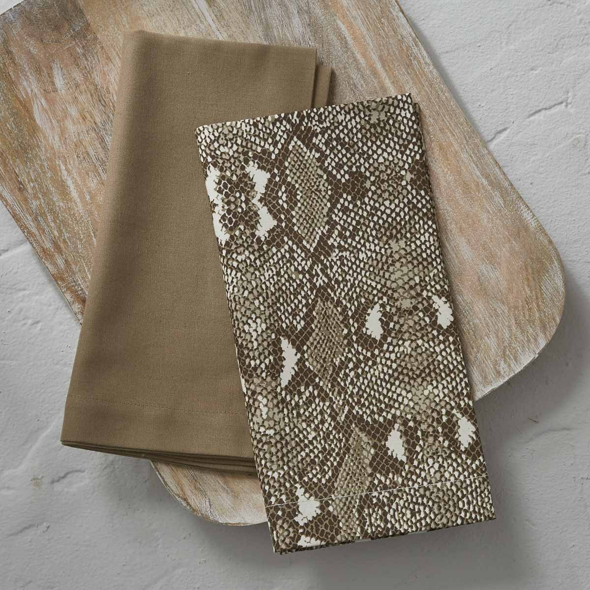 Park Designs Snakeskin Printed Napkin - Set of 12