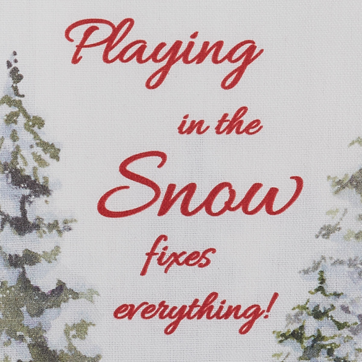 Park Designs Snowman With Sled Embroidered Dishtowel - Set of 2