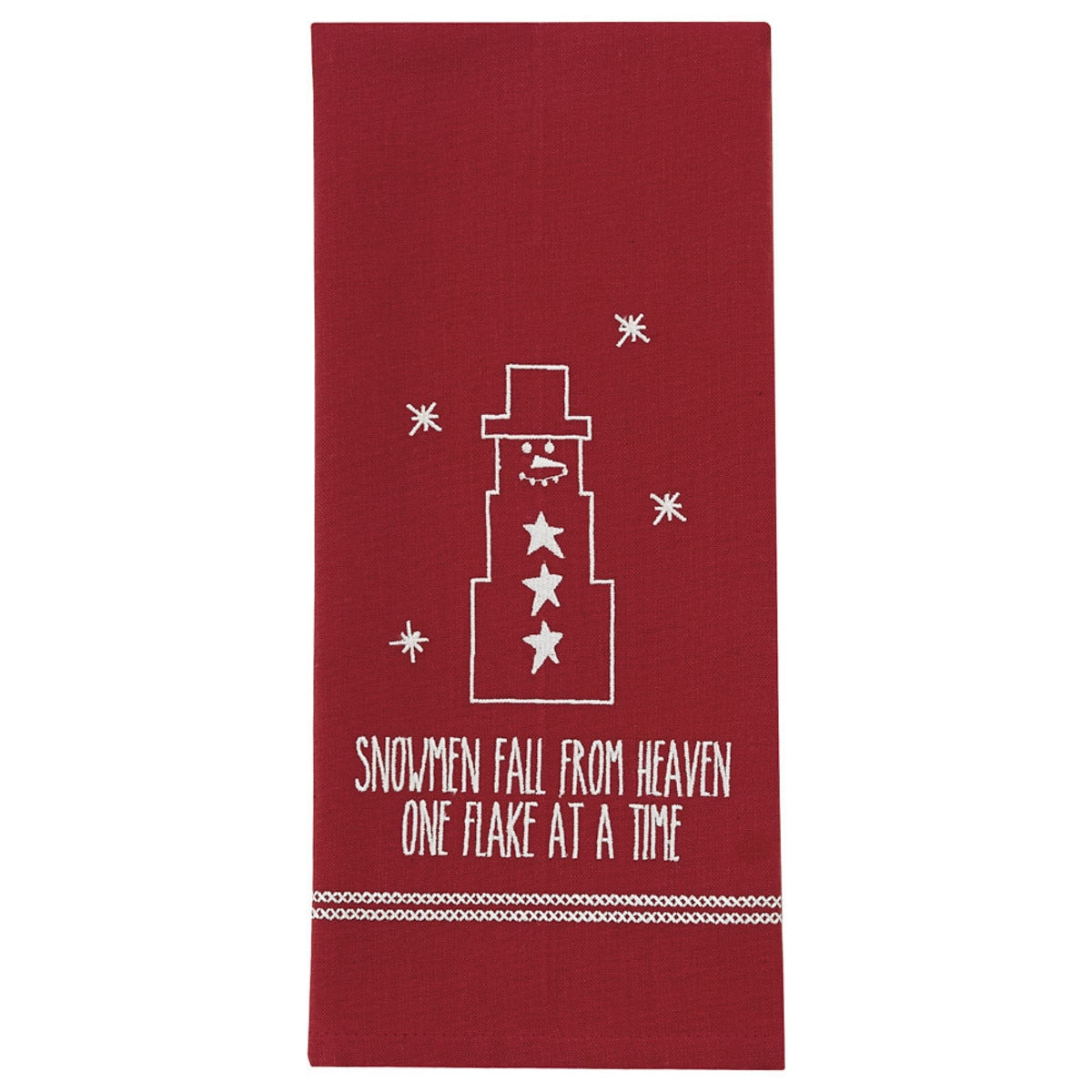 Park Designs Snowmen Fall From Heaven Embroidered Dishtowel