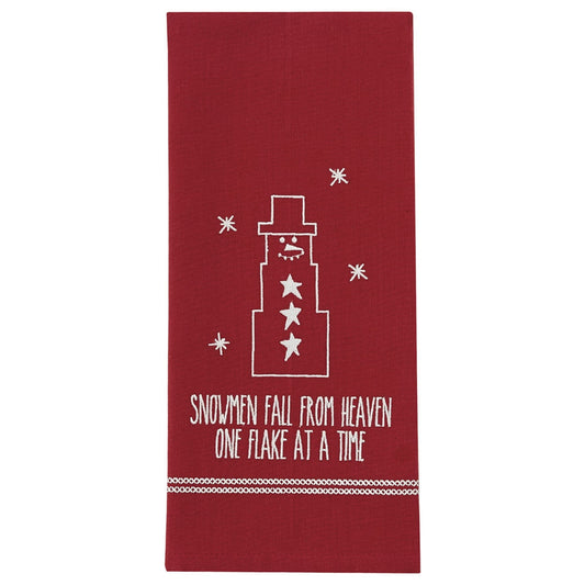 Park Designs Snowmen Fall From Heaven Embroidered Dishtowel