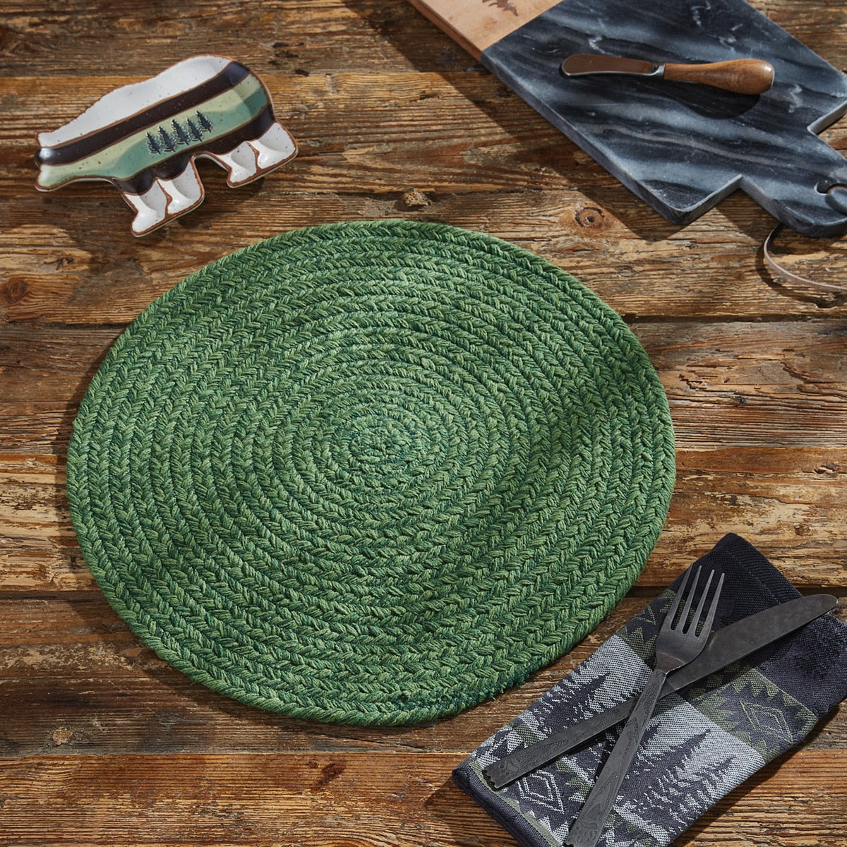 Park Designs Spice Bin Braided Placemat Basil - Set of 12