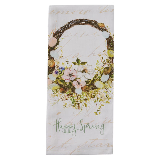 Park Designs Spring In Bloom Happy Spring Dishtowel - Set of 6