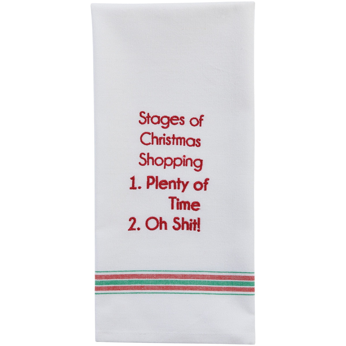 Park Designs Stages Of Christmas Shopping Dishtowel - Set of 6