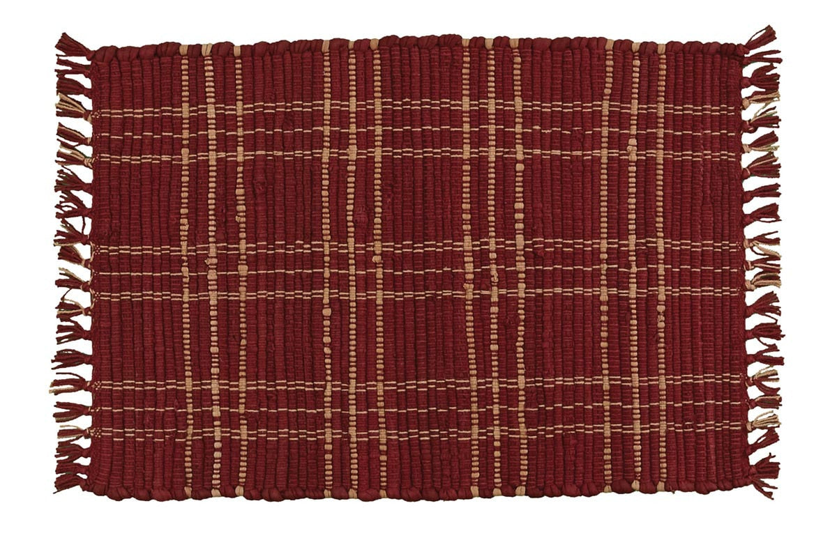 Park Designs Sturbridge Chindi Placemat Wine - Set of 4