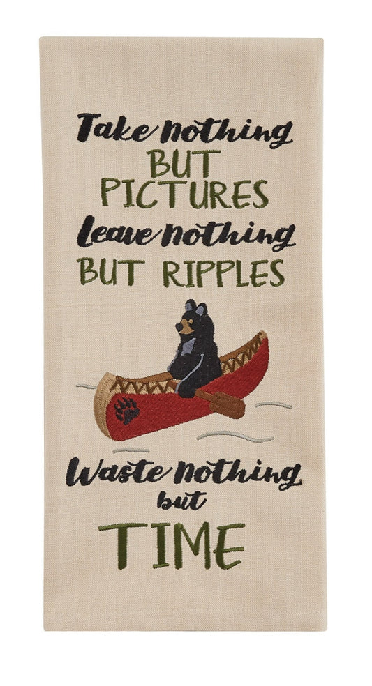 Park Designs Take Nothing Embroidered Dishtowel - Set of 2
