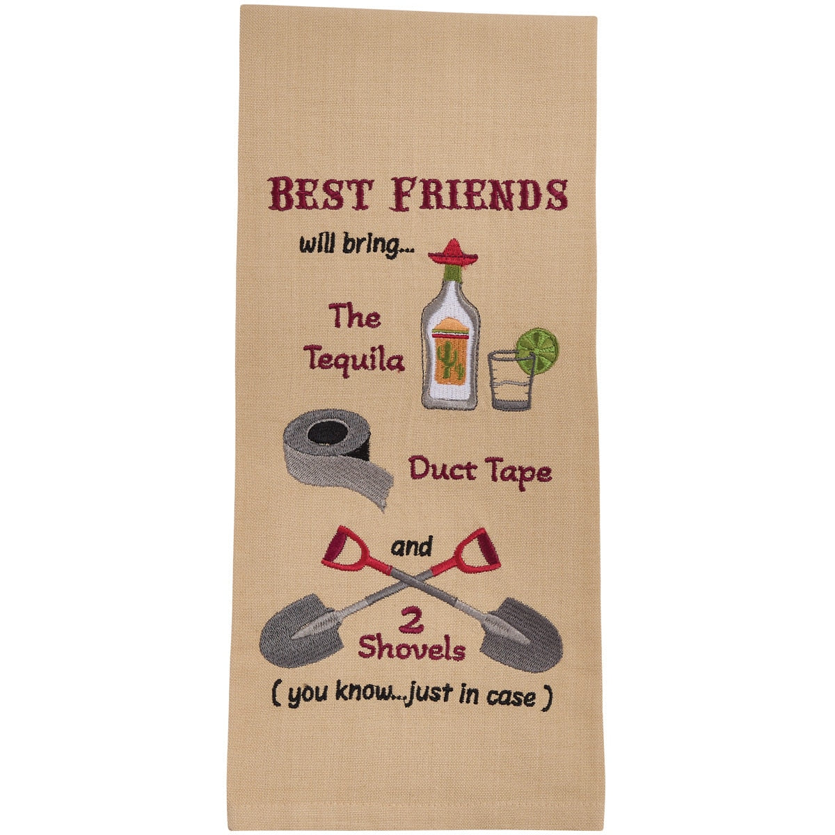 Park Designs Tequila And Duct Tape Embroidered Dishtowel - Set of 6