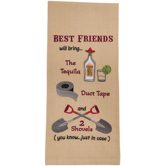 Park Designs Tequila And Duct Tape Embroidered Dishtowel - Set of 6