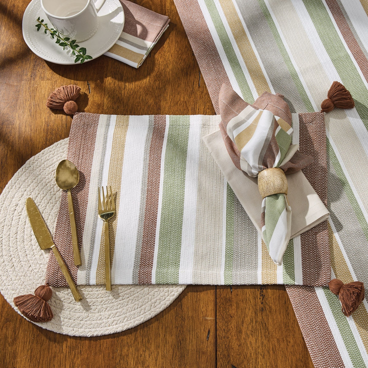 Park Designs Terra Stripe Napkin - Set of 12