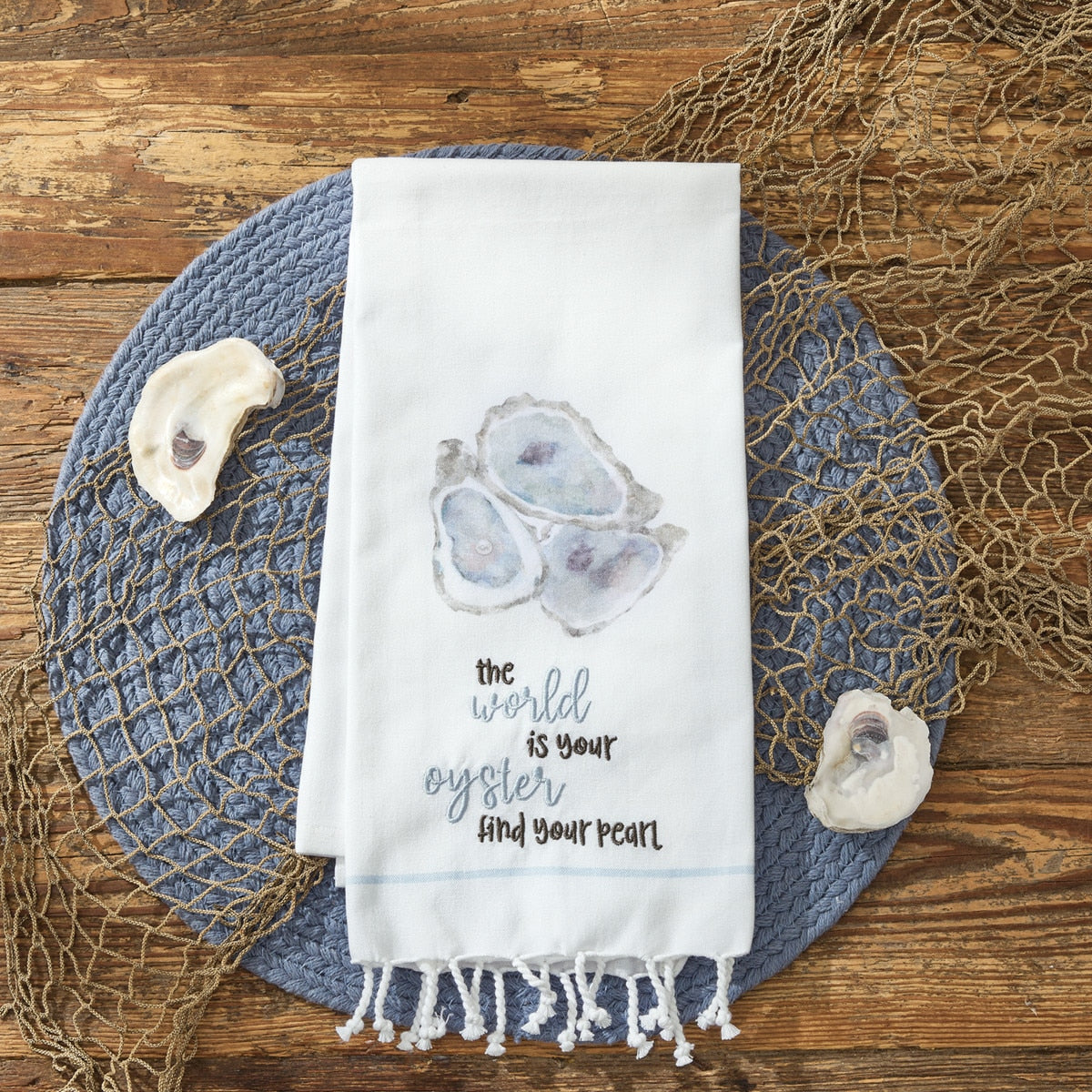Park Designs The World Is Your Oyster Decorative Dishtowel - Set of 6