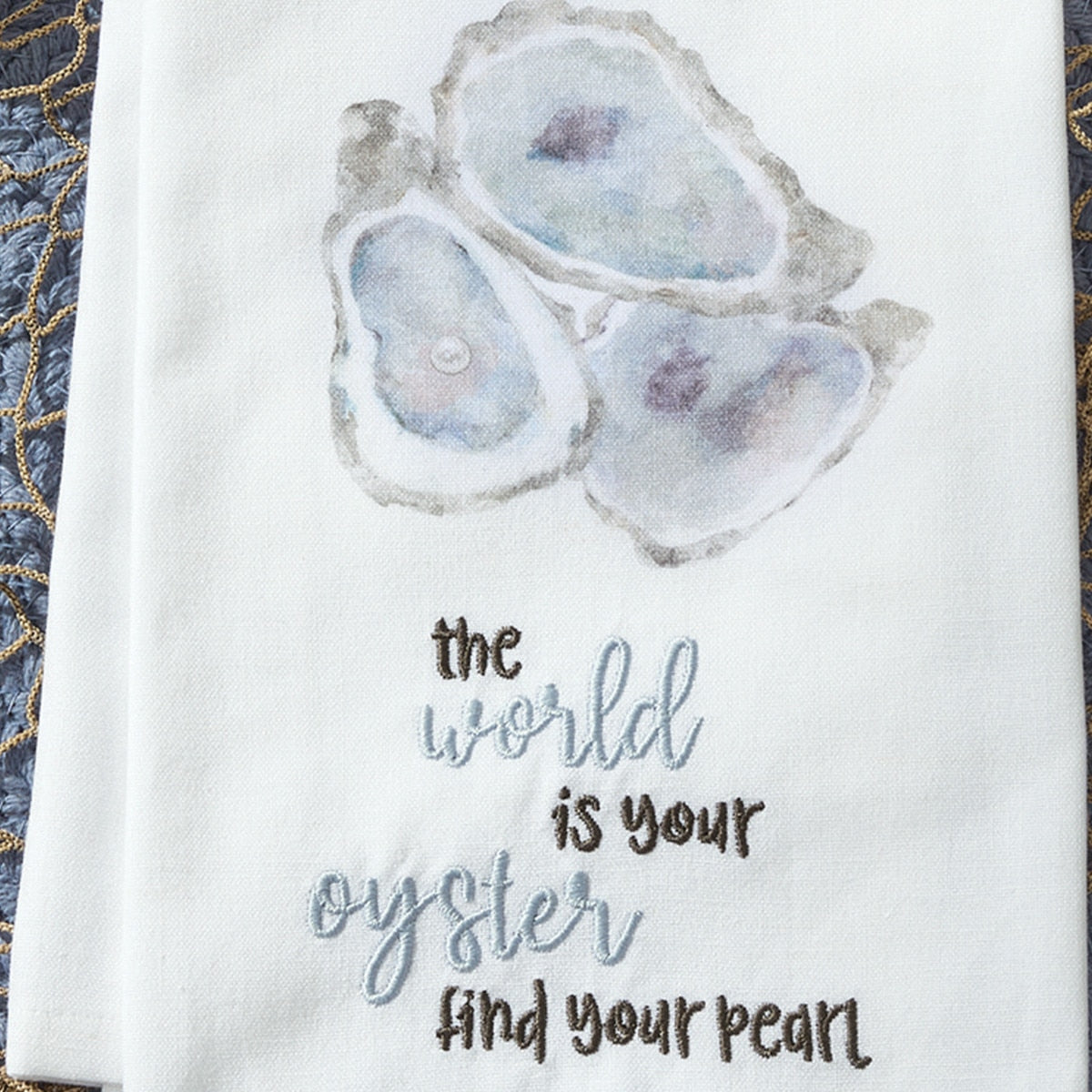 Park Designs The World Is Your Oyster Decorative Dishtowel - Set of 6
