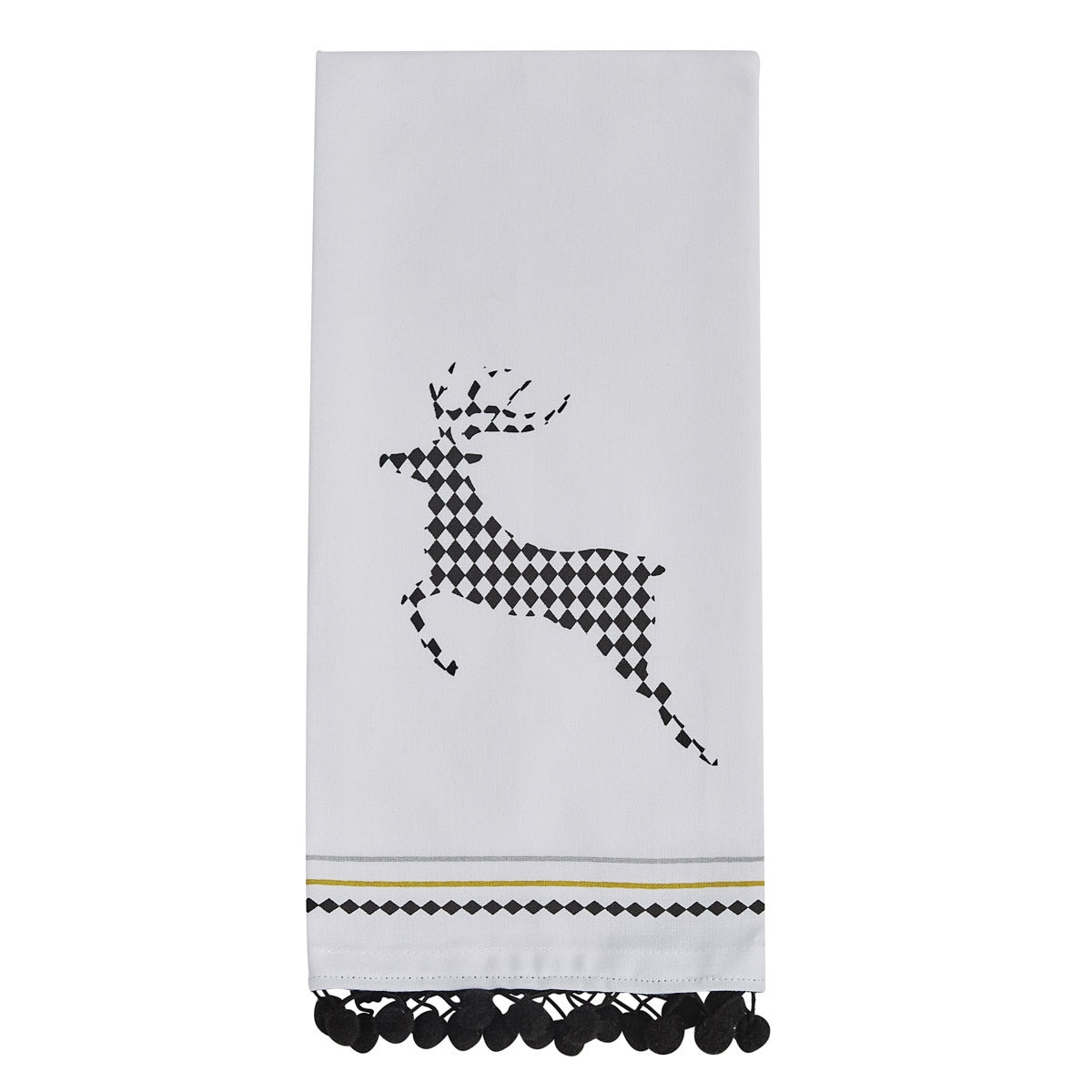 Park Designs Tidings Tinsel Deer Decorative Dishtowel - Set of 2
