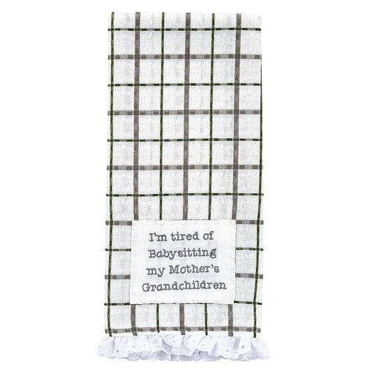 Park Designs Tired Of Babysitting Dishtowel - Set of 2