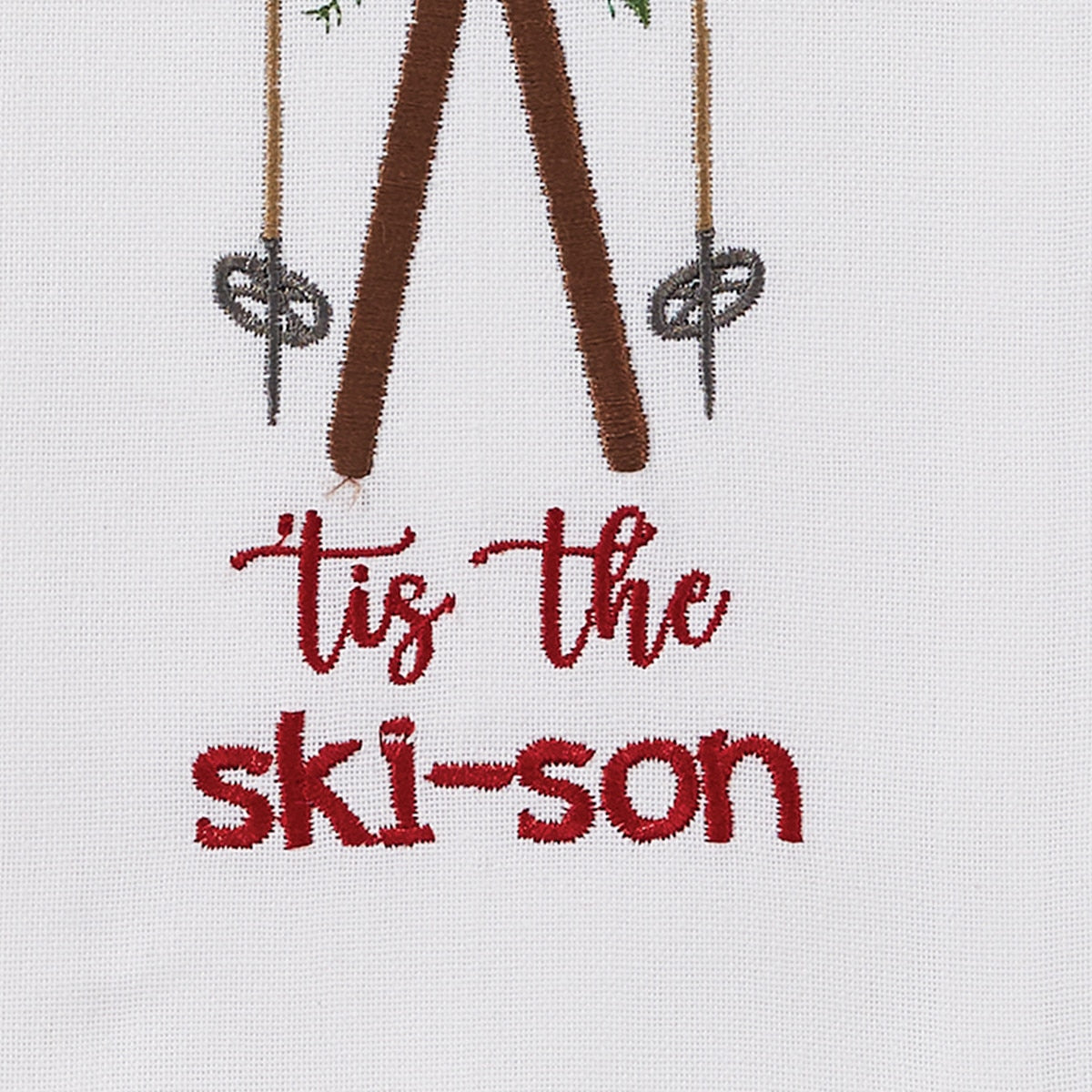 Park Designs Tis The Ski-Son Embroidered Dishtowel - Set of 6