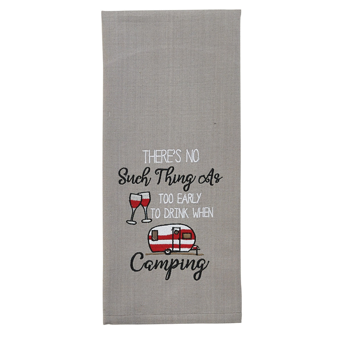 Park Designs Too Early To Drink Embroidered Dishtowel - Set of 2