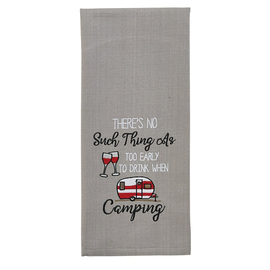 Park Designs Too Early To Drink Embroidered Dishtowel - Set of 2