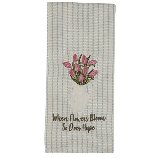 Park Designs Tulip Applique Embroidery Dishtowel - Set of 6