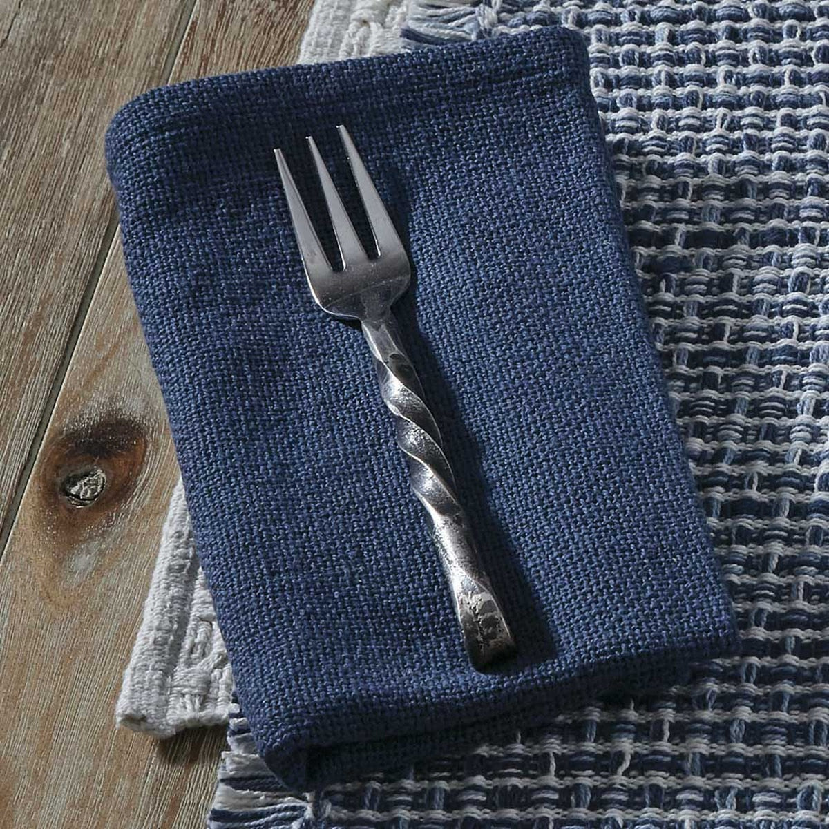 Park Designs Tweed Burlap Napkin - Denim - Set of 4