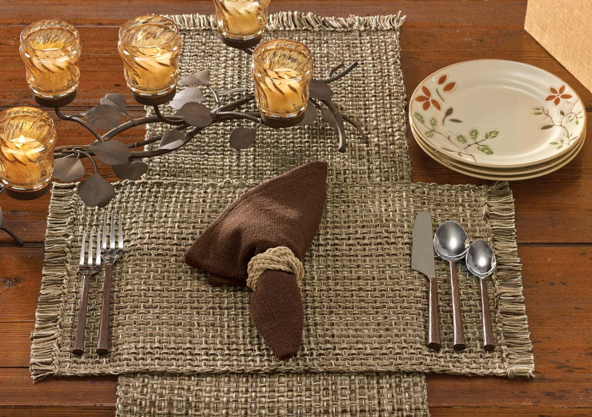 Park Designs Tweed Placemat Espresso - Set of 4