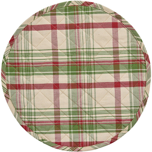 Park Designs Up On The Housetop Quilted Placemat 15" Dia - Set of 12
