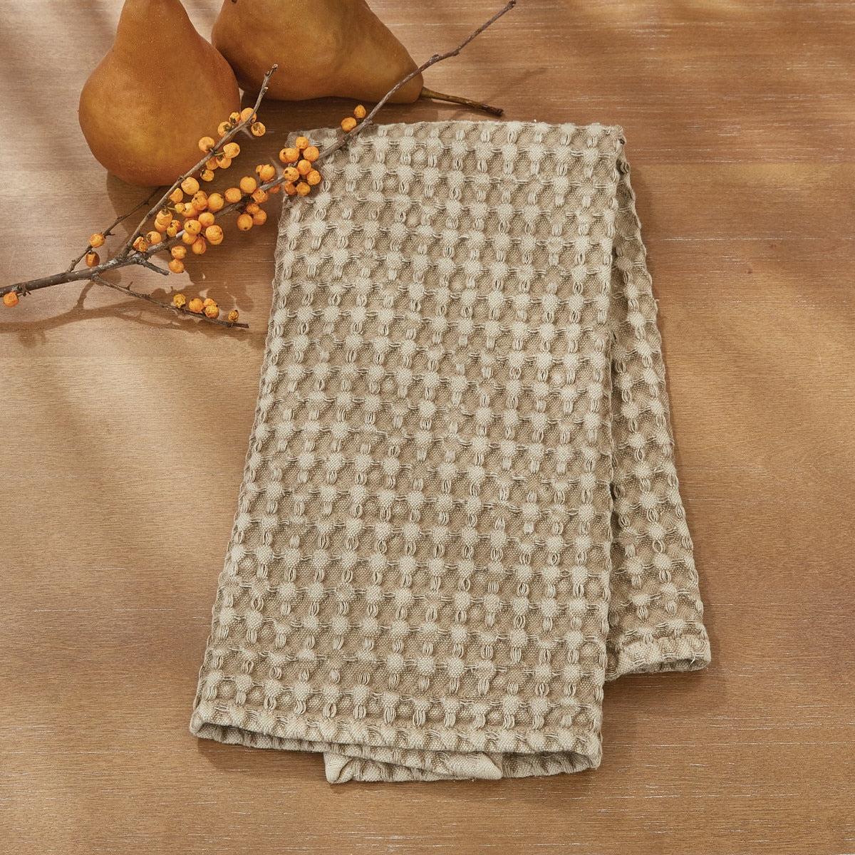 Park Designs Waffle Weave Towel Tan - Set of 2