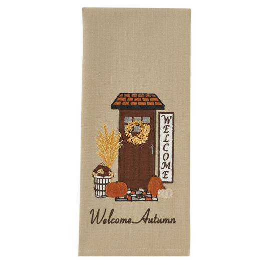 Park Designs Welcome Autumn Appliqued Emb Dishtowel - Set of 2