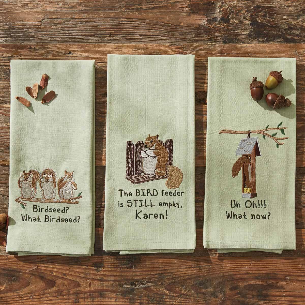Park Designs What Birdseed Embroidered Dishtowel - Set of 2