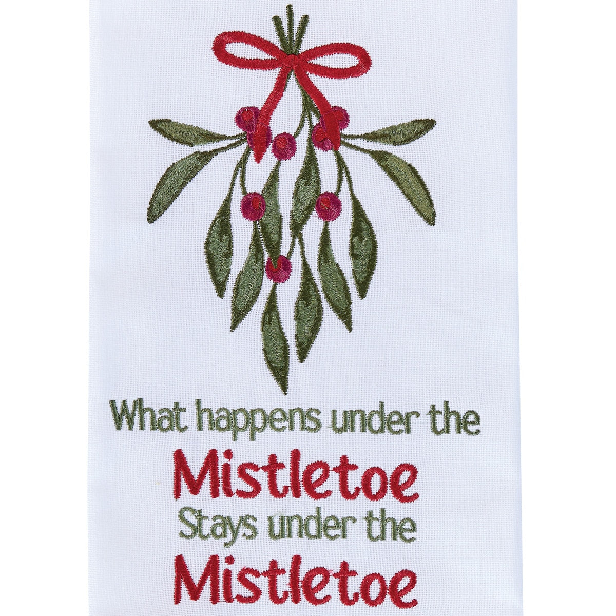 Park Designs What Happens Under The Mistletoe Dishtowel - Set of 6