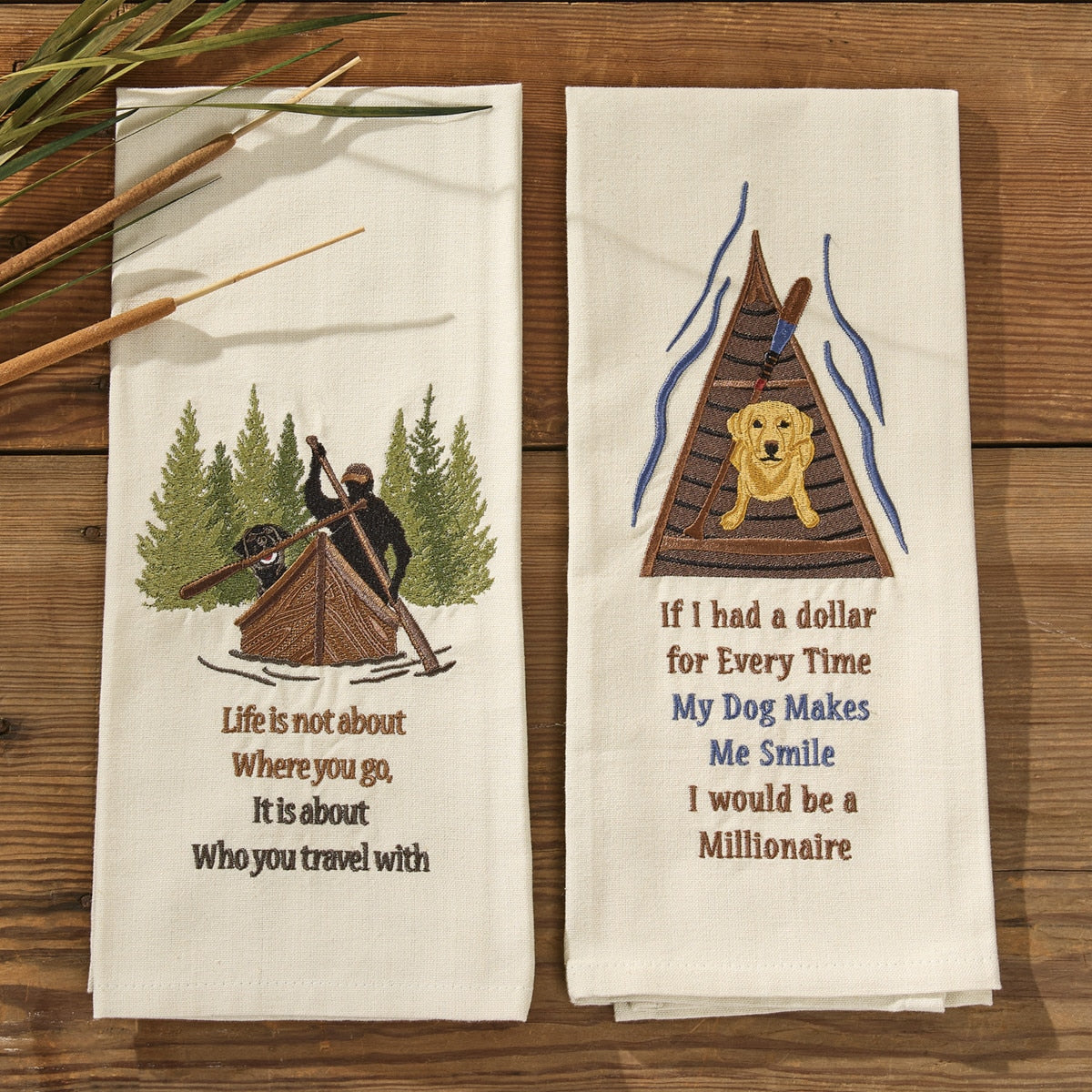 Park Designs My Dog Makes Me Smile Dishtowel - Set of 6
