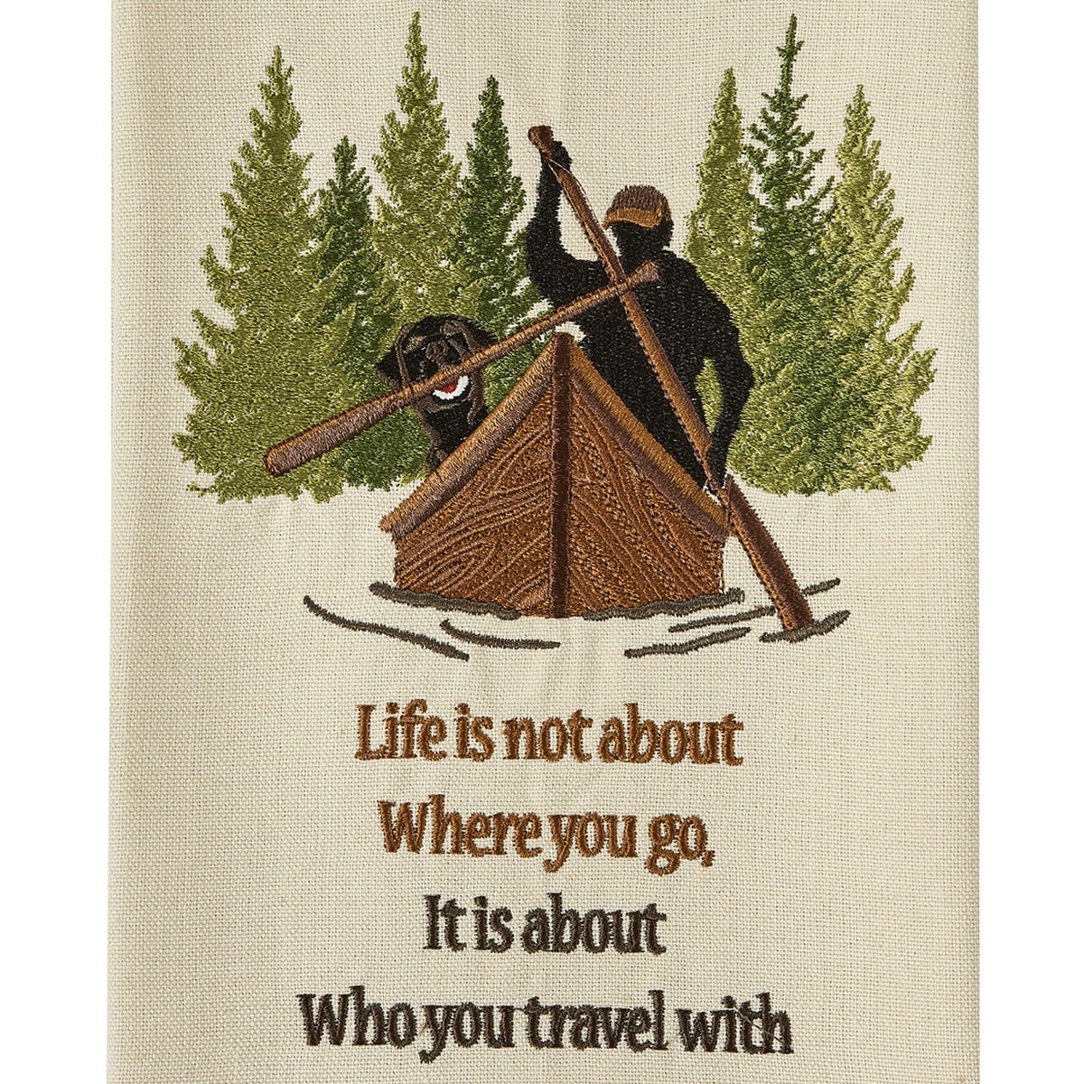 Park Designs Who You Travel With Dishtowel - Set of 6
