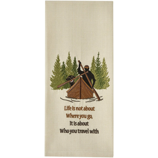 Park Designs Who You Travel With Dishtowel - Set of 6
