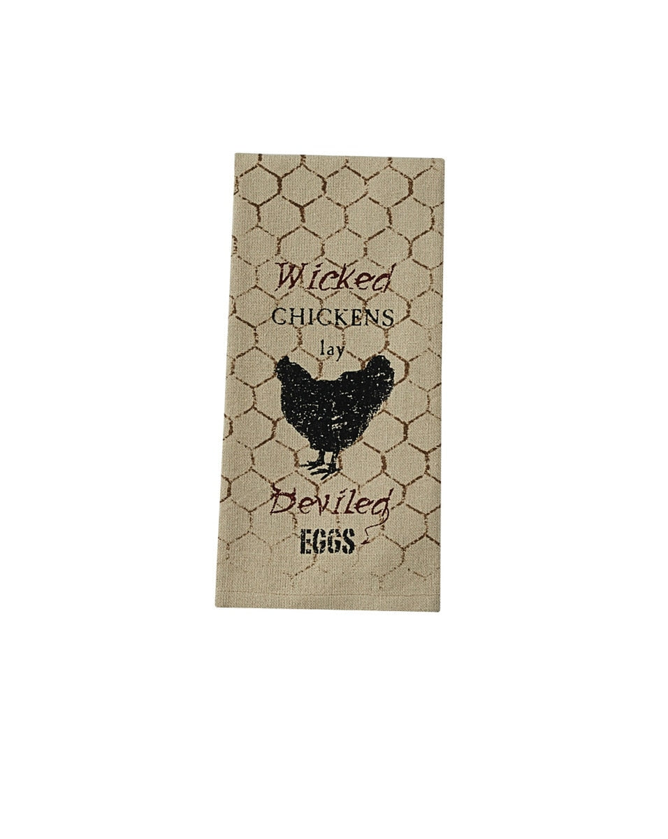 Park Designs Wicked Chickens Printed Dishtowel - Set of 2