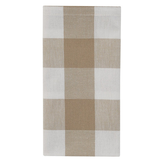 Park Designs Wicklow Check Napkin - Natural - Set of 12