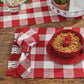 Park Designs Wicklow Check Napkin - Red&Cream - Set of 4