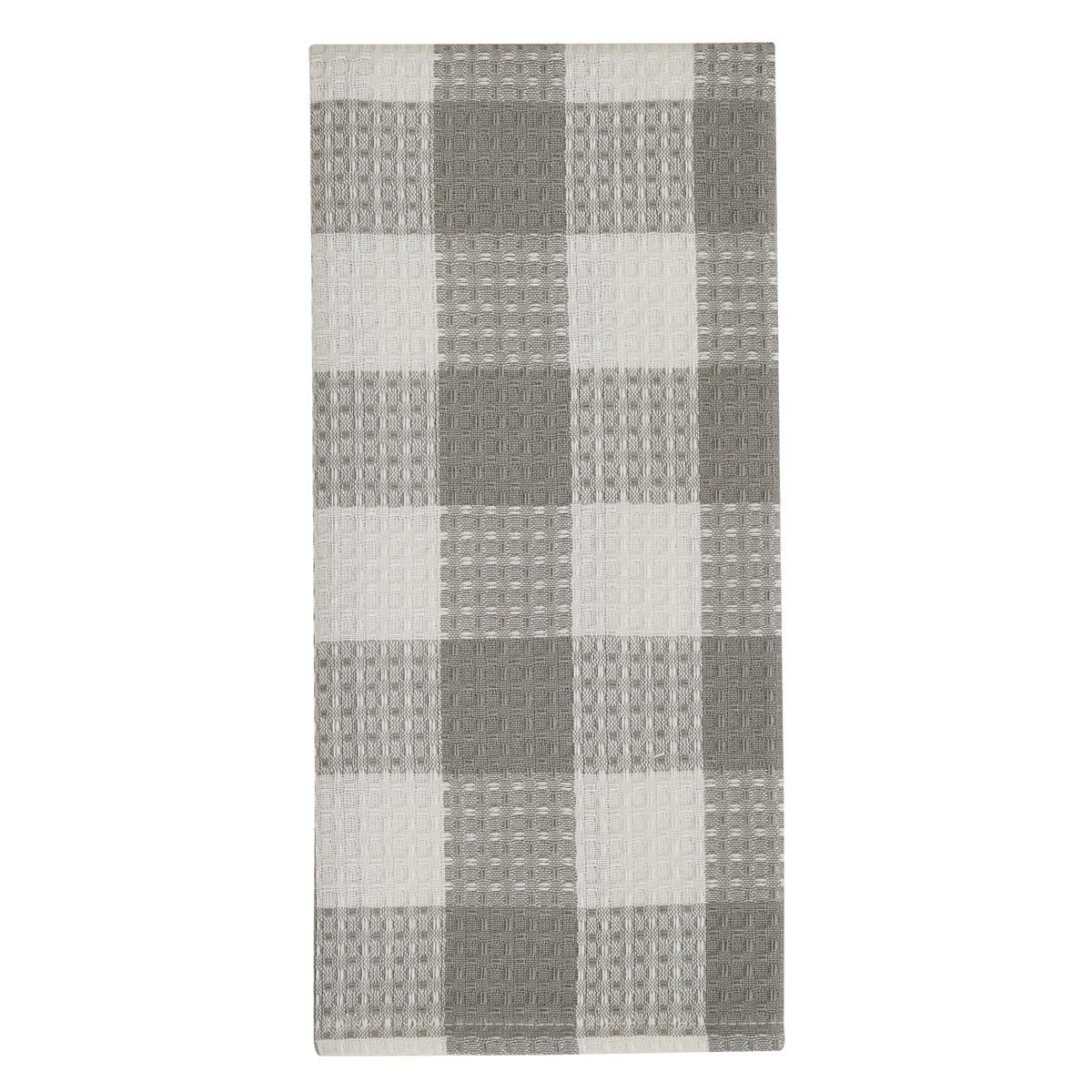 Park Designs Wicklow Check Waffle Dishtowel Dove - Set of 12