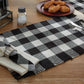Park Designs Wicklow Check Yarn Placemat Black & Cream - Set of 4