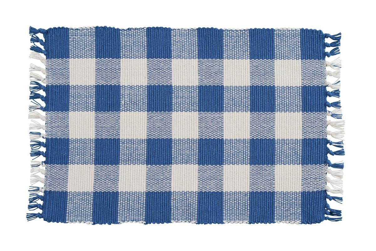 Park Designs Wicklow Check Yarn Placemat China Blue - Set of 4