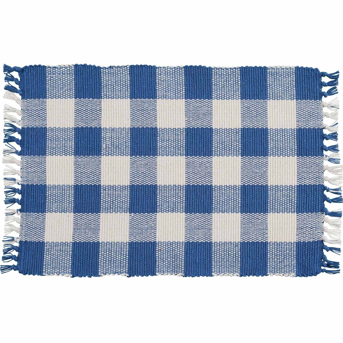 Park Designs Wicklow Check Yarn Placemat China Blue - Set of 4