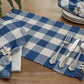 Park Designs Wicklow Check Yarn Placemat China Blue - Set of 4
