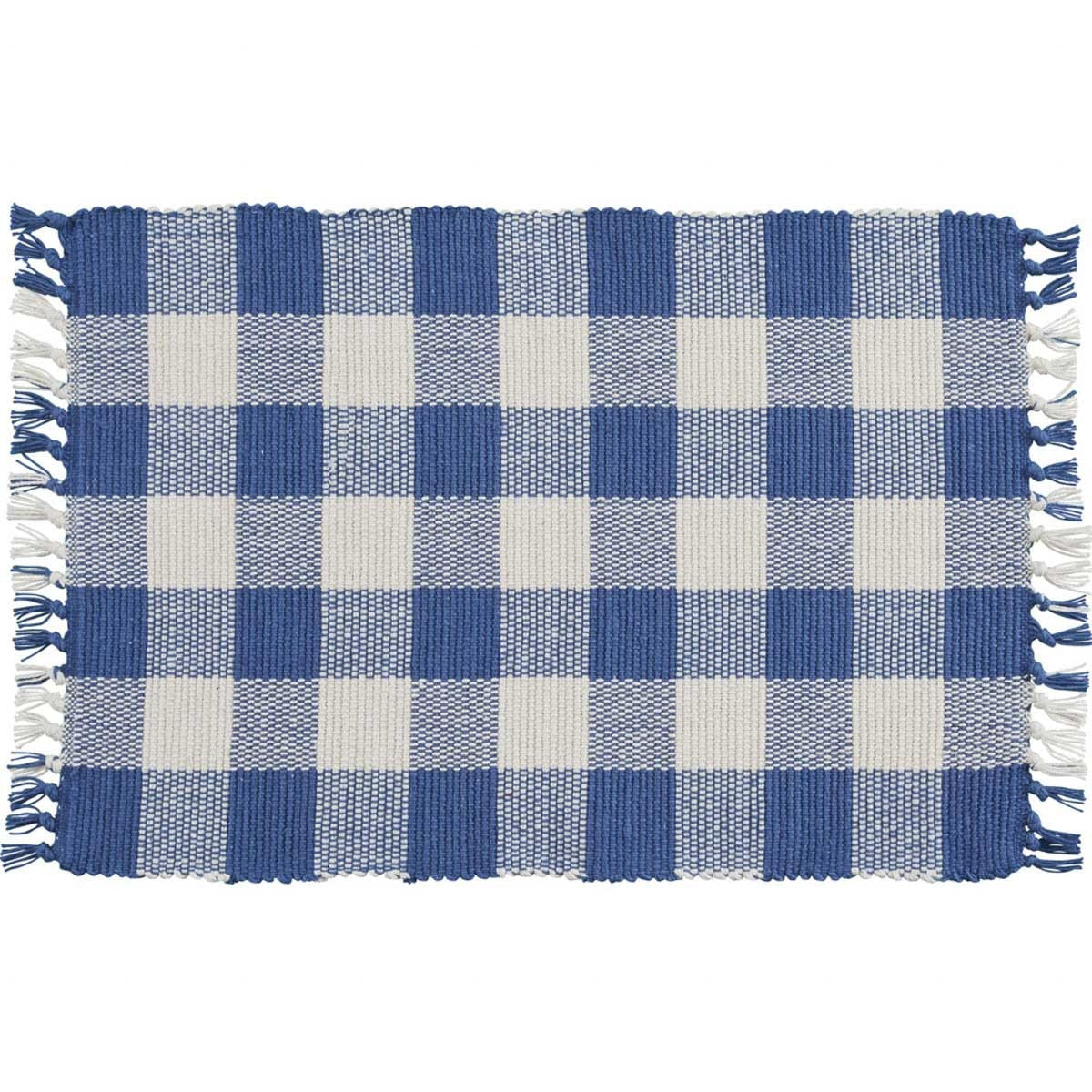 Park Designs Wicklow Check Yarn Placemat China Blue - Set of 4