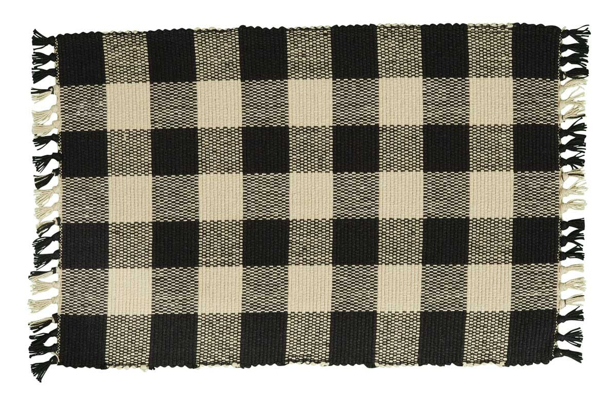 Park Designs Wicklow Yarn Placemat Black - Set of 4