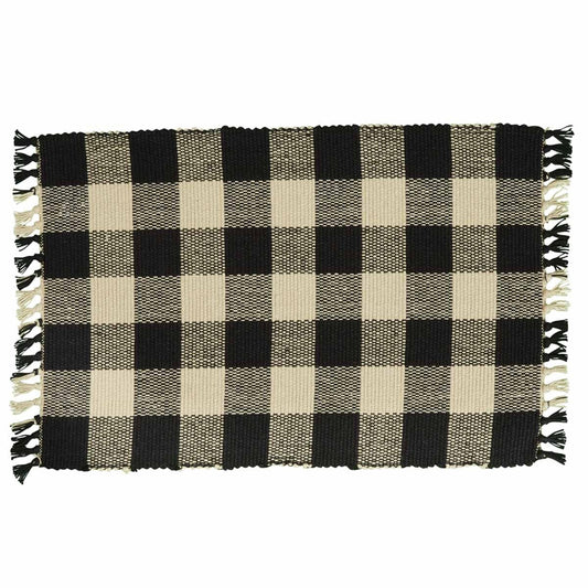 Park Designs Wicklow Yarn Placemat Black - Set of 4