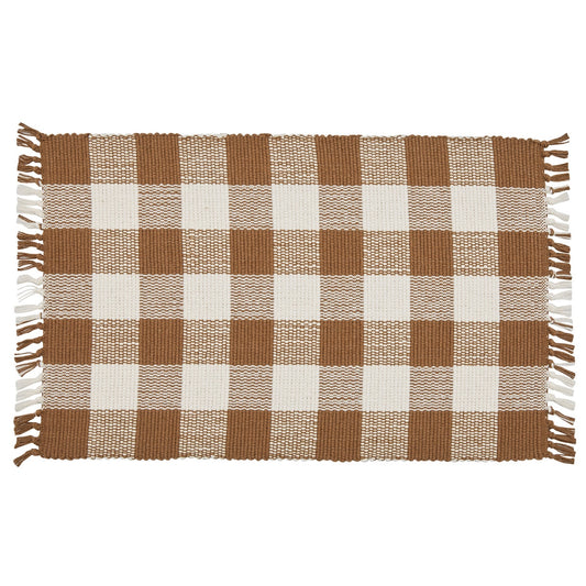 Park Designs Wicklow Yarn Placemat Brown And Cream - Set of 12