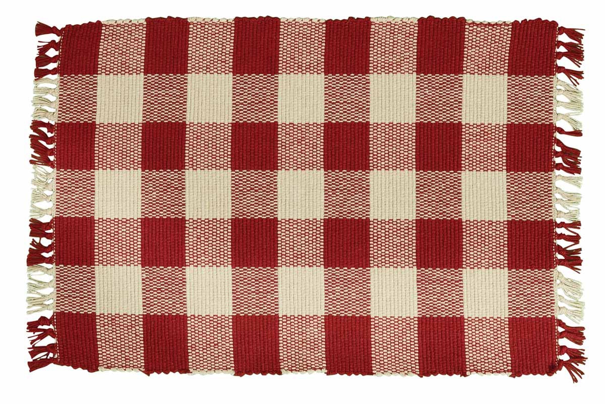 Park Designs Wicklow Yarn Placemat Garnet - Set of 4