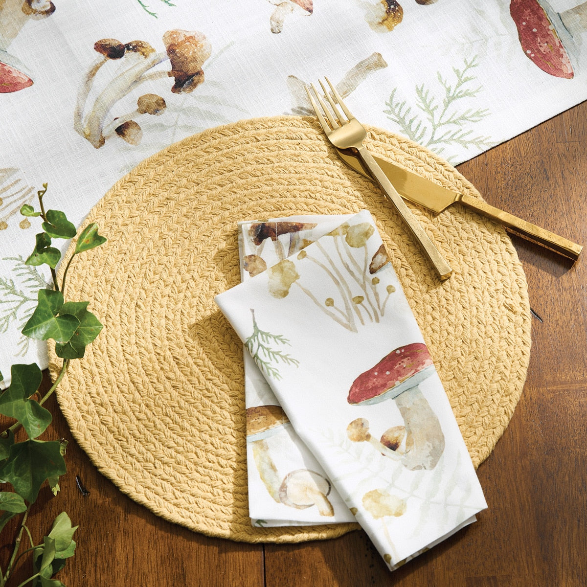 Park Designs Wild Mushrooms Napkin - Set of 12