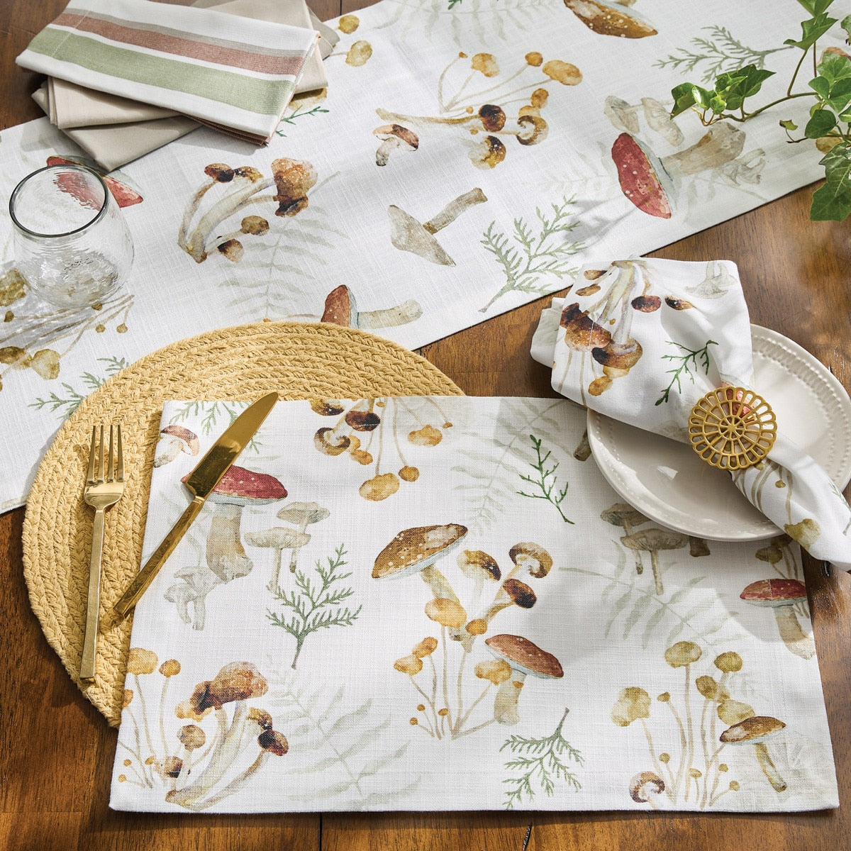 Park Designs Wild Mushrooms Placemat - Set of 12