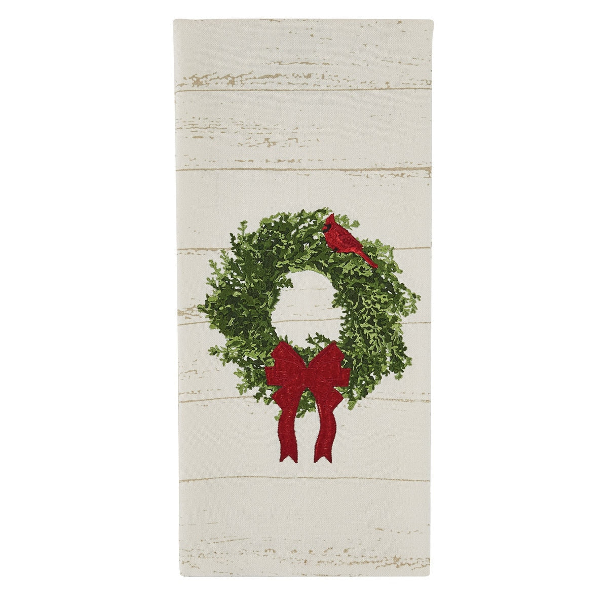 Park Designs Williamsburg Cardinal Wreath Print/Embroidered Dishtowel - Set of 2