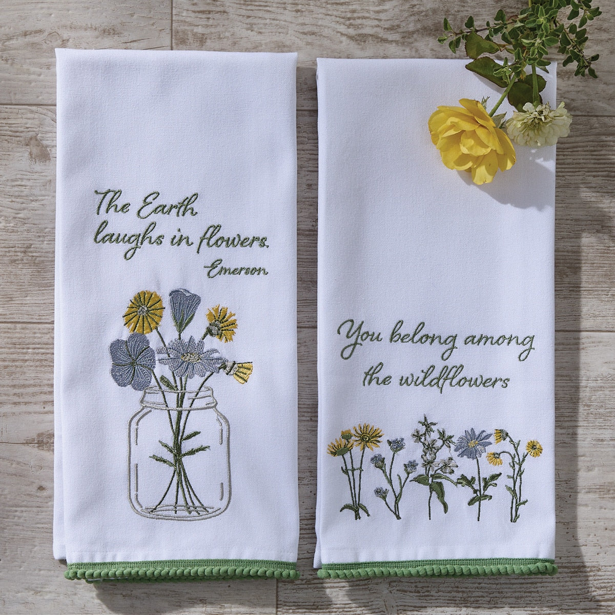 Park Designs Williamsburg Earth Laughs In Flowers Dishtowel - Set of 6
