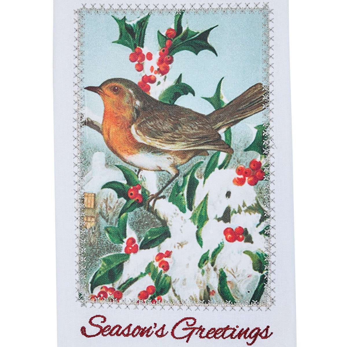 Park Designs Williamsburg Seasons Greetings Bird Dishtowel - Set of 6